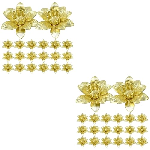 Lurrose 2 Sätze Blütenförmige Schmuckcharms Spacer Perlen Für Haarschmuck Bastelbedarf Retro Kopfschmuck Zubehör Kupfer Für Diy Haarnadeln Und Schmuckherstellung 20 Stück * 2 von Lurrose