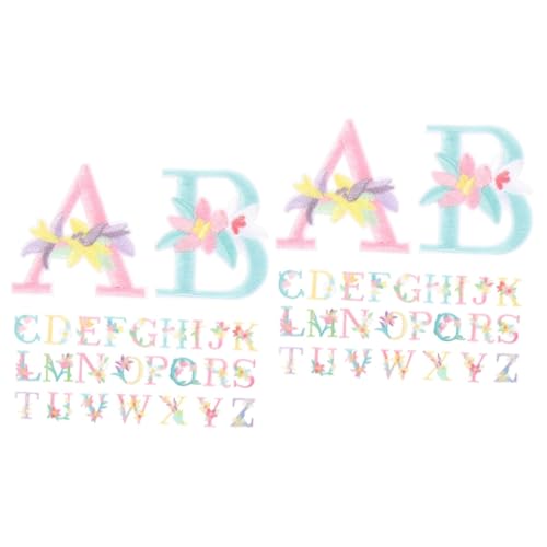 Lurrose 2 Sätze Buchstaben Patches Zum Aufnähen Von Buchstaben Für Jeans Stoff Kleidung Patches Buchstaben Zum Aufnähen Applikationen Verzierungen Stickereien 26 Stück * 2 von Lurrose