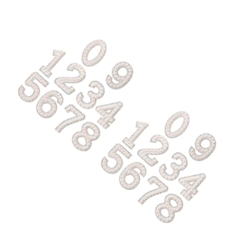 Lurrose 2 Sätze Bügel Patches mit Zahlen Strass Diy Kleidung Taschen und Schuhe Verzieren und Reparieren Hautfreundliches Langlebiges Material Einfache Anwendung für Verschiedene Textilien von Lurrose