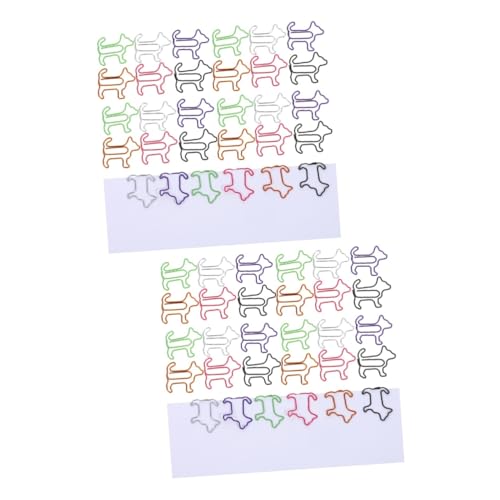 Lurrose 2 Sätze Büroklammer Für Welpen Papier Süße Büroklammern Hund Hochzeit Clips Dekorative Büroklammern Dekorative Banknotenklemme Büroklammern Fürs Büro Rostfreier Stahl 60 Stück * 2 von Lurrose