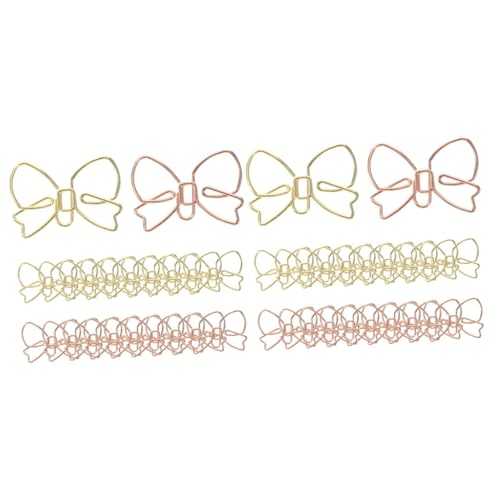 Lurrose 2 Sätze Büroklammer Mit Schleife Mini -papierclips Stichworte Geformt Büroklammern in Kreativer Form Büroklammern Fürs Büro Befestigungsclips Für Dokumente Metall 20 Stück * 2 Lurrose 2 Sätze Büroklammer Mit Schleife Mini -papierclips Stichworte Geformt Büroklammern in Kreativer Form Büroklammern Fürs Büro Befestigungsclips Für Dokumente Metall 20 Stück * 2 von Lurrose