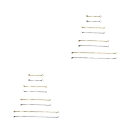 Lurrose 2 Sätze Einstellbare Verlängerungskette Für Armbänder Und Diy Schmuckherstellung Zubehör Goldene Und Silberne Kettenverlängerungen 8 Stücke * 2 von Lurrose