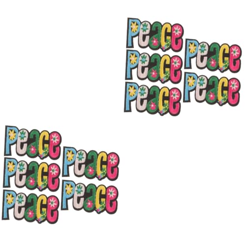 Lurrose 2 Sätze Friedens-stickpatch Aufnäher Mit Friedensflagge Flecken Bestickt Stickerei Aufbügelbilder Bügelbilder Aufnäher Für Kleidung Diy-patches Für Kleidung Stoff 5 Stücke * 2 von Lurrose