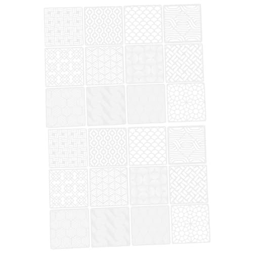 Lurrose 2 Sätze Geometrische Vorlage Geometrie Wiederverwendbare Schablonen Zum Malen Wand Malschablonen Selber Machen Malschablonen Zum Basteln Plastik Weiß 12 Stück * 2 von Lurrose