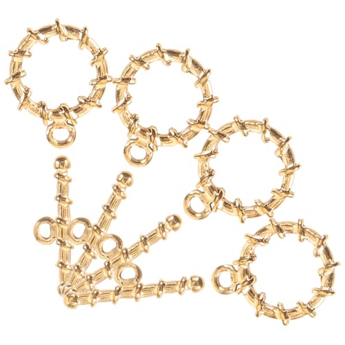 Lurrose 2 Sätze Gold Sterling Schmuckschnalle Knebelverschlüsse Für Schmuck Herstellung Armbandmaterial Perlen Schnallen Anschließen Verbinder Schmuckzubehör Schmuck Links Rostfreier Stahl von Lurrose