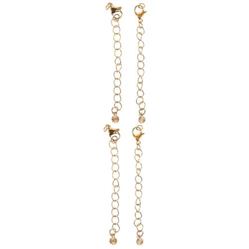 Lurrose 2 Sätze Heckketten-verlängerungskette Aus Edelstahl Herstellung Perlen Für Schmuckhersteller Schlüssel Kette Für Halskette Kettenschmuck Mehrere Golden Rostfreier Stahl 2 Stück * 2 Lurrose 2 Sätze Heckketten-verlängerungskette Aus Edelstahl Herstellung Perlen Für Schmuckhersteller Schlüssel Kette Für Halskette Kettenschmuck Mehrere Golden Rostfreier Stahl 2 Stück * 2 von Lurrose