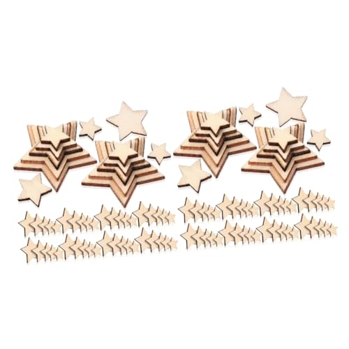 Lurrose 2 Sätze Kleine Holzsterne Unlackierte Holzsterne Für Bastelprojekte Dekoration Für Weihnachten Hochzeiten Und Diy Natürliche Holzstücke Für Kreative Ideen 500 Stück * 2 von Lurrose