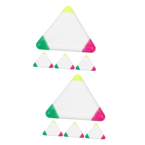 Lurrose 2 Sätze Kleiner Highlighter Büromaterial Dreieckiger Textmarker Leuchtmarker Für Löschbar Mehrfarbiger Stift Zeichnung Bunter Filzstift Mark Stifte Plastik 4 Stück * 2 von Lurrose