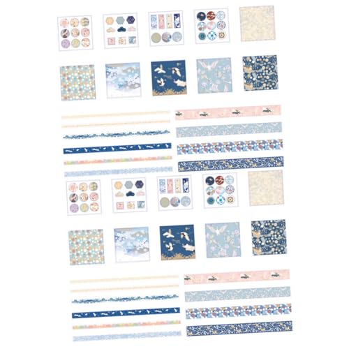 Lurrose 2 Sätze Kranich hand halter aufkleber altes Papierband japanische Etikettenaufkleber buch dekoration kreativität Geschenketiketten Magnetband Papier Klebeband Zeitschriftenbänder von Lurrose