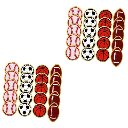 Lurrose 2 Sätze Lochflicken Für Jeans Zit-patches Stoffreparaturflicken Selbst Ball-patch Sortiert Kleidungsflicken Kleiderflicken Für Löcher Stich-patch Stoffaufkleber Acryl 20 Stück * 2 von Lurrose