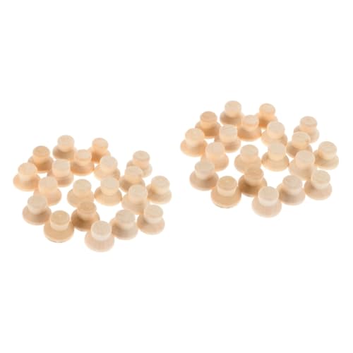 Lurrose 2 Sätze Marionettenhut Diy Holzfiguren Zubehör Holzfiguren Bastelbedarf Hüte Blanko-peg-puppenhut Malerei Peg Puppen Hut Puppenhut Aus Holzpflock Hölzern 40 Stück * 2 von Lurrose