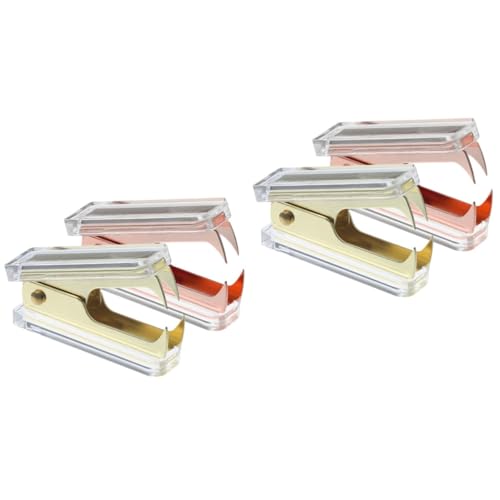 Lurrose 2 Sätze Mini Heftklammern Entferner Tragbares Werkzeug Aus Mit Marmor Design Für Büro Und Zuhause Roségold Und Hellgold 2 Stücke * 2 von Lurrose