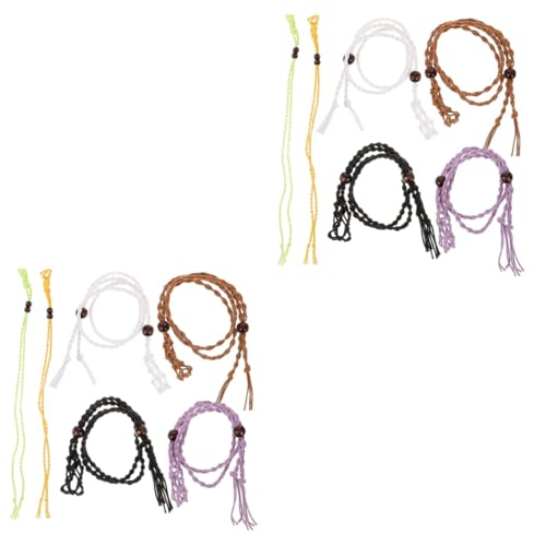 Lurrose 2 Sätze Netz Tasche Gewebte Halskette Anhänger Halskettenkordel Aus Stein Leer Halskette Seil Halskette Mit Edelsteinhalter Halskette Schnur Steinhalter Wachsseil 6 Stücke * 2 von Lurrose