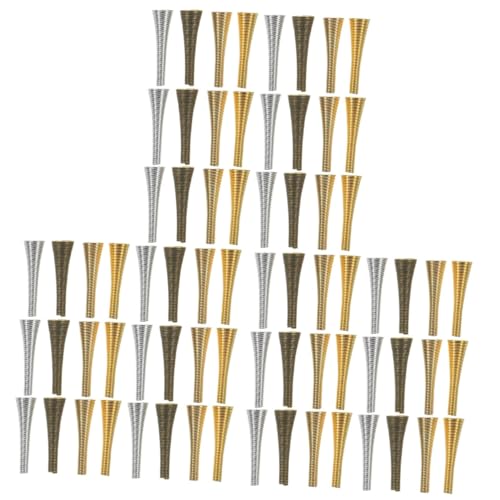 Lurrose 2 Sätze Perlenfunde Schmuckperlenkappen Abstandsperlenkappen Crimp-abdeckungen Perlenkappen Selber Machen Perlen Zum Selbermachen Von Schmuck Herstellung Metall 60 Stück * 2 von Lurrose