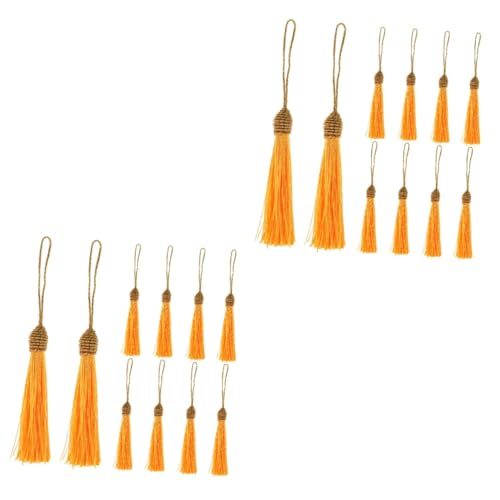 Lurrose 2 Sätze Quasten Schmuck Machen Diy Schmuckzubehör Klein Für Herstellung Hängend Häkeln Mindest Telefonanhänger Quaste Fächerquaste Quaste Zum Basteln Polyester Golden 10 Stück * 2 von Lurrose