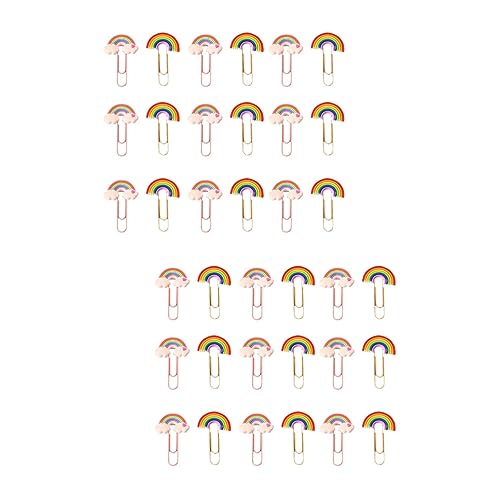 Lurrose 2 Sätze Regenbogen-büroklammer Pvc Büroklammern Diy Büroklammern Pastell Papier Farbig Büroklammern Zum Modellieren Von Regenbogen Office-dokumentenklammern 20 Stück * 2 von Lurrose