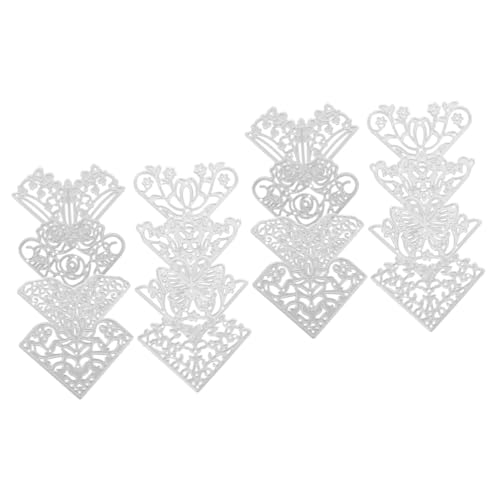 Lurrose 2 Sätze Schablonen Für Die Kartenherstellung Stanzformen Für Die Kartenherstellung Den Schnitt Machen Wellig Stanzformen Für Fotoalben Stanzform Für Handwerk Silver 8 Stück * 2 von Lurrose