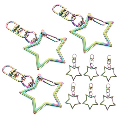 Lurrose 2 Sätze Schlüsselanhänger Mit Fünfzackigem Stern Design Dekorative Schlüsselanhänger Für Diy Zubehör Robuste Karabinerhaken Für Kreative Projekte 30 Stück * 2 von Lurrose