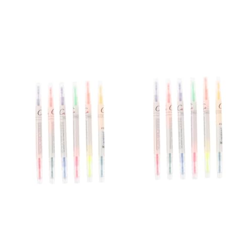Lurrose 2 Sätze Sortiert Praktischer Textmarker Farben Schule Büroartikel Büromaterial Sammelalbum Lesezeichen Scrapbook-marker Für Studenten Arbeitsmarkierungsstift Plastik 6 Stücke * 2 von Lurrose