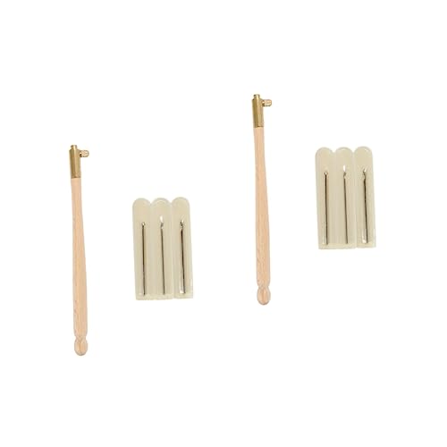 Lurrose 2 Sätze Sticknadel Für Anfänger Stich-kits Nadeleinfädler Nähnadeln Mit Einfachem Faden Haken Herstellung Stickerei Bausatz Werkzeug Handwerkszeug Stickstanze Hölzern von Lurrose