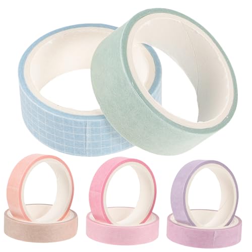 Lurrose 2 Sätze Taschenband Journaling Ästhetisch Klebeband Farbig Scrapbooking Zubehör The Washi Tape Washi Tape Für Schüler Dekorative Washi-klebebänder Japanisches Papier 8 Rollen * 2 von Lurrose