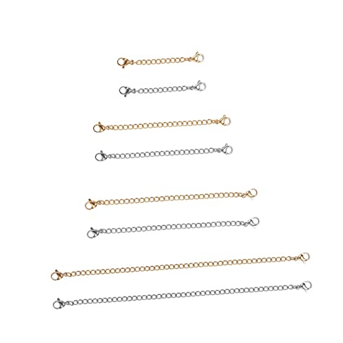 Lurrose 2 Sätze Teiliges Kettenverlängerung Verstellbare Armbandverlängerung Mit Doppelten Karabinerverschlüssen Für Diy Schmuckherstellung 8 Stücke * 2 von Lurrose