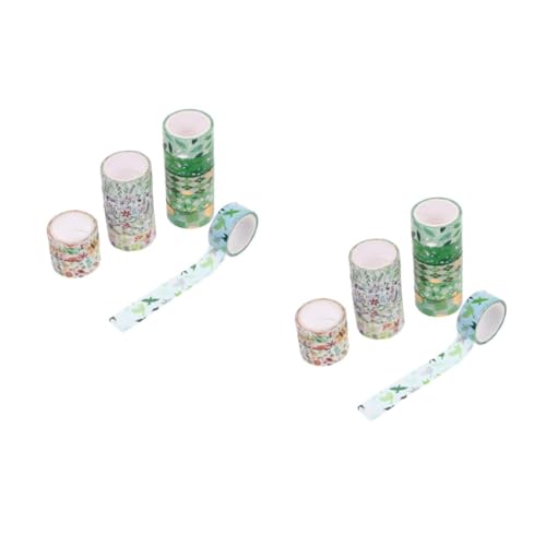 Lurrose 2 Sätze Washi Tape Scrapbooking Klebeband Nagelaufkleber Kinderaufkleber Weihnachtsaufkleber Washi Tapes Dekorative Klebebänder Washi DIY Tapes DIY 12 Rollen * 2 von Lurrose