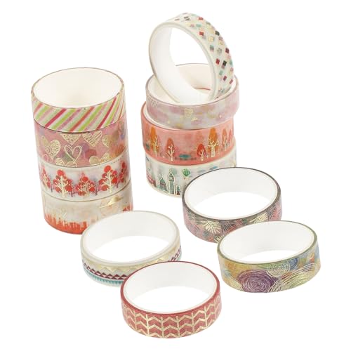 Lurrose 2 Sätze Washi Tape Zum Aufzeichnen Basteln Für Bastelmaterial Für Journaling Ästhetisch Gold Vintage Washi Tapes Dekoratives Klebeband Für Einklebebuch 12 Rollen * 2 Lurrose 2 Sätze Washi Tape Zum Aufzeichnen Basteln Für Bastelmaterial Für Journaling Ästhetisch Gold Vintage Washi Tapes Dekoratives Klebeband Für Einklebebuch 12 Rollen * 2 von Lurrose