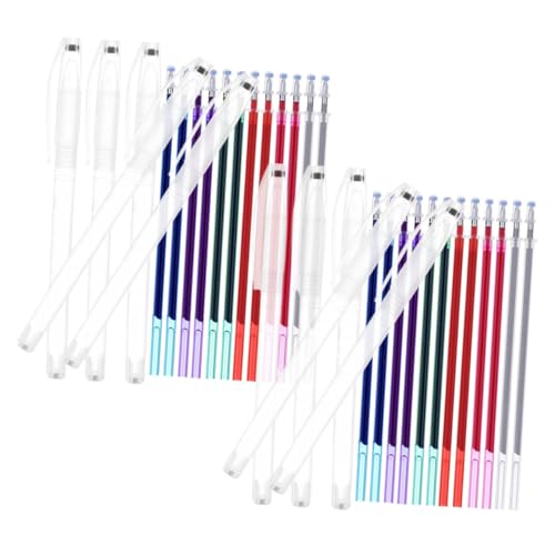 Lurrose 2 Sätze Wasserlösliche Stoffmarker Stifte für Quilter Nachfüllminen Hüllen Ergonomisch Praktisch für Stoffe Handwerksprojekte von Lurrose
