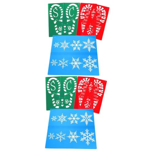 Lurrose 2 Sätze Weihnachtskarten Weihnachtskärtchen Rauhnachtskarten -malschablone Schablonen Zum Malen Weihnachtsdeko Kunst Schablonen Diy Bastel-malvorlage Das Haustier 6 Stück * 2 von Lurrose