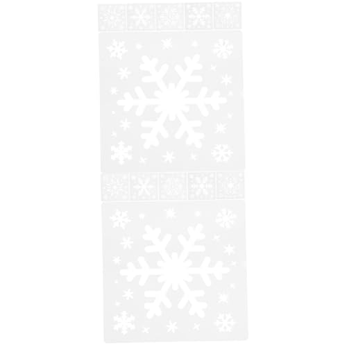 Lurrose 2 Sätze Zeichnung Dekorativer Bastelschnee Zarte Malschablonen Schablonen Zum Malen Hintergründe Weihnachtsvorlage Schablonenvorlage Zum Zeichnen Sprühen Plastik 6 Stücke * 2 von Lurrose