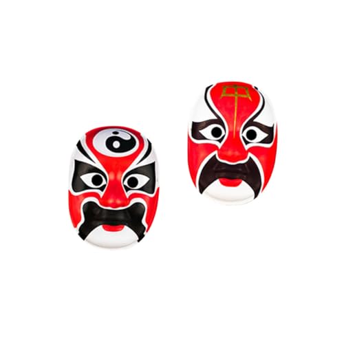 Lurrose 2 Stk Gesichtsmaske Für Die Chinesische Oper Wanddekorationsmaske Masken Verkleiden Requisiten Der Pekinger Oper Peking-oper Gesichtsmaske Weiß Vollgesichtsmaske Kind Cosplay von Lurrose