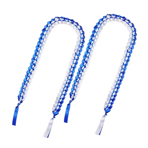 Lurrose 2 Stück Abschlusskranzband Grad Partyzubehör Abschlussdekoration Requisiten Abschluss Leis Grad-party-dekoration Dekorationen Für Die Abschlussfeier Grad Schleife Blue von Lurrose
