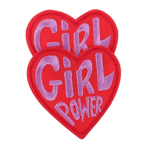 Lurrose 2 Stück Banner herz aufnäher stoff aufnäher Patchapplikation aufnähen Herz-Patch für Kleidung gestickte Embleme gestickte Applikation Kleidung Herz Patch Aufnäher für Kleidung rot von Lurrose