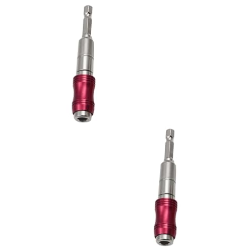 Lurrose 2 Stück Elektrische Bohrverbindung Freigeben Schlüssel Magnetischer Drillbohrhalter Schnellspannbohrer Magnetische Bohrerverlängerung Bohrerhalter Chrom-vanadium-stahl Rot von Lurrose