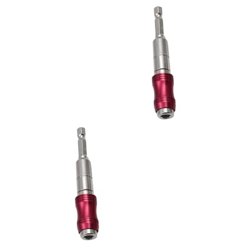 Lurrose 2 Stück Elektrische Bohrverbindung Schlüssel Magnet freigeben Bithalter verlängern Halter für Bohrerverlängerung Bitspitzenhalter Chrom-Vanadium-Stahl rot von Lurrose