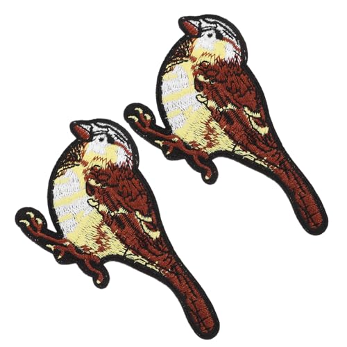Lurrose 2 Stück Gestickte Vogel Patches für Kleidung Diy Animal Schmuck Applikationen für Taschen zum Aufnähen Dekorative Flicken für T Shirts und Jeans für Bastelprojekte von Lurrose