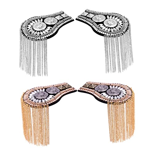 Lurrose 2 Stück Goldene Quasten Schulterklappen aus Langlebiger Zinklegierung Kostüm Accessoires für Männer und Frauen Dekorative Schulterapplikationen für Anzug Uniform Bühnenauftritt Lurrose 2 Stück Goldene Quasten Schulterklappen aus Langlebiger Zinklegierung Kostüm Accessoires für Männer und Frauen Dekorative Schulterapplikationen für Anzug Uniform Bühnenauftritt von Lurrose