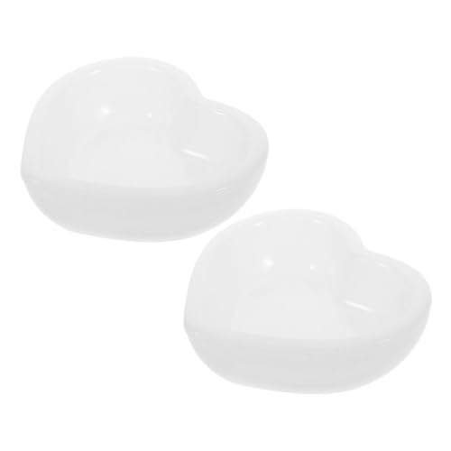 Lurrose 2 Stück Herzförmige Silikonform Langlebig Flexibel für Epoxidharz Schmucktablett DIY Herzschalen Kreative Bastelgussform Wiederverwendbar von Lurrose