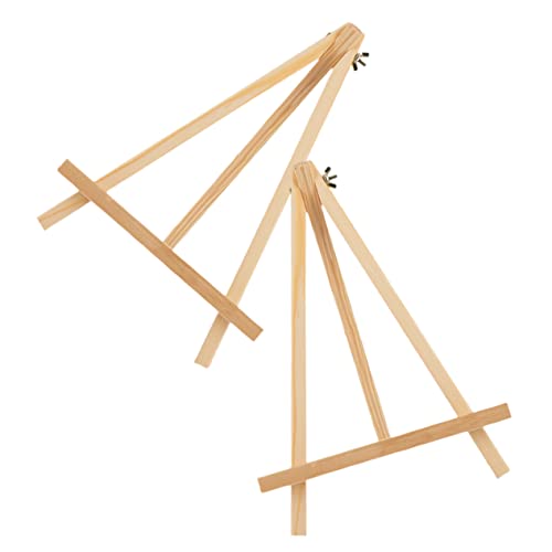 Lurrose 2 Stück Holz Staffelei Tischstaffelei für Mini Zeichentafel Halter für Kunstwerke für Malkurse Ausstellungen und Kreative Projekte von Lurrose