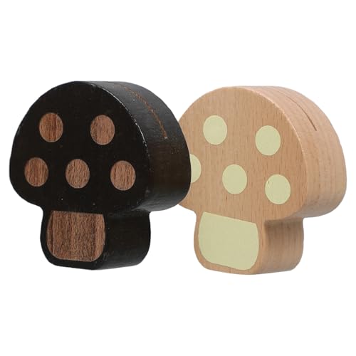 Lurrose 2 Stück Holz Tischkartenhalter Rustikale Platzkartenhalter für Hochzeiten Partys und Weihnachtsdekoration Stylische Holz Foto und Menükartenständer Vintage von Lurrose