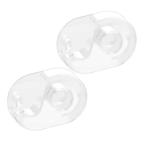 Lurrose 2 Stück Klebebandabroller Tape Dispenser für Büro Schule Haushalt Transparent Einfach zu Bedienen Praktische Klebebandhalter für Klebeband von Lurrose