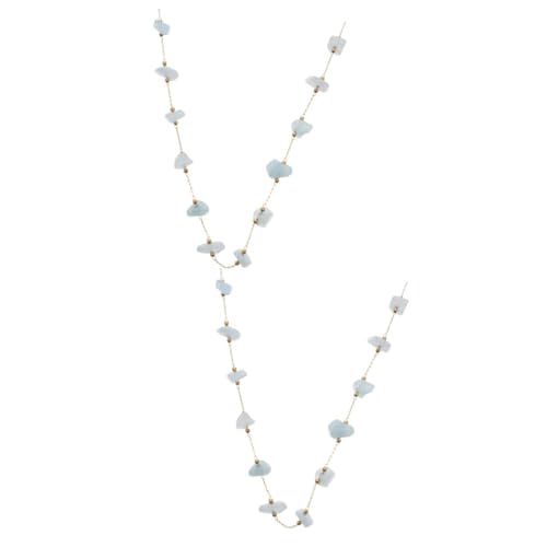 Lurrose 2 Stück Kristall Perlenkette Diy Natürliche Steinperlen für Schmuckherstellung Bunte Bead Stränge für Kreative Deko Projekte für Armbänder und Wiederverwendbare Materialien von Lurrose