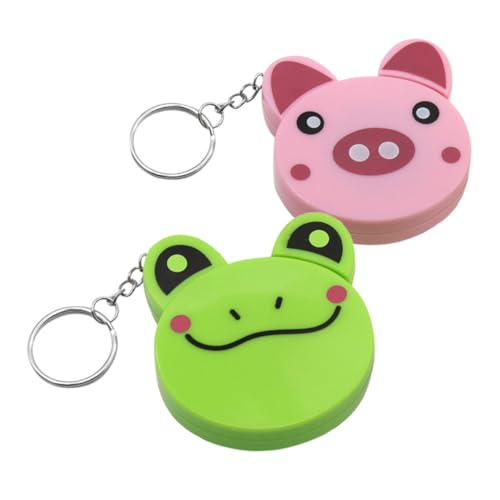 Lurrose 2 Stück Mini Maßband für Einziehbares Schlüsselband mit Niedlichem Tierdesign Schwein Frosch Flexibles Messband für Spielerisches Lernen und Praktische Anwendung Lurrose 2 Stück Mini Maßband für Einziehbares Schlüsselband mit Niedlichem Tierdesign Schwein Frosch Flexibles Messband für Spielerisches Lernen und Praktische Anwendung von Lurrose