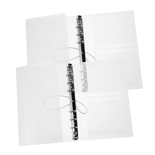 Lurrose 2 Stück Ring Binder Organizer mit Elastischem Verschluss Transparenter Diagonalmuster-schutzhülle für Notizbuch und Fotoaufbewahrung Flexibler Loser Blattbinder für Planer und Lurrose 2 Stück Ring Binder Organizer mit Elastischem Verschluss Transparenter Diagonalmuster-schutzhülle für Notizbuch und Fotoaufbewahrung Flexibler Loser Blattbinder für Planer und von Lurrose