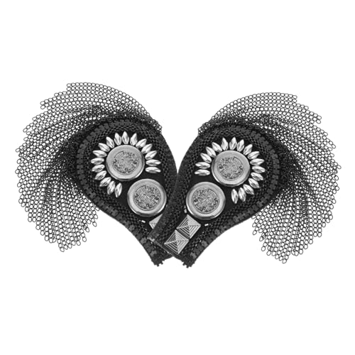 Lurrose 2 Stück Schulterepauletten mit Fransen Quasten Vintage Metall Schulter Schmuck für Kostüme Uniformen Einfache Befestigung Modisches Accessoire für Damen und Herren Lurrose 2 Stück Schulterepauletten mit Fransen Quasten Vintage Metall Schulter Schmuck für Kostüme Uniformen Einfache Befestigung Modisches Accessoire für Damen und Herren von Lurrose