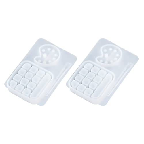 Lurrose 2 Stück Silikon Gießform für Epoxidharz Diy Paint Tray Box Handgemachte Resin Mold für Kreative Bastelprojekte Flexibel Leicht zu Entformen von Lurrose