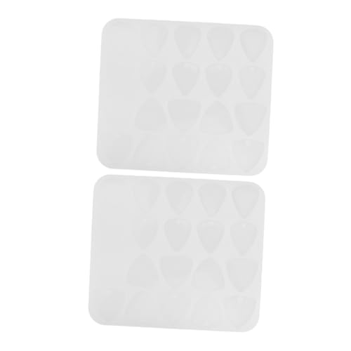 Lurrose 2 Stück Silikon Gitarre Plektrum Form für Epoxidharz Gießform DIY Bass Thumb Picks Mold Schlüsselanhänger Anhänger Schmuck Zubehör von Lurrose