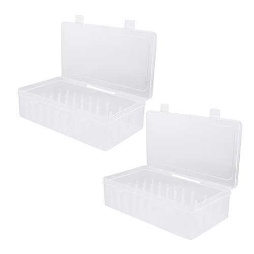 Lurrose 2 Stück Slots Transparente Garnspulen Aufbewahrungsboxen Praktische und Langlebige Fadenorganisierer für Haushalt Stickerei und Mehr Lurrose 2 Stück Slots Transparente Garnspulen Aufbewahrungsboxen Praktische und Langlebige Fadenorganisierer für Haushalt Stickerei und Mehr von Lurrose