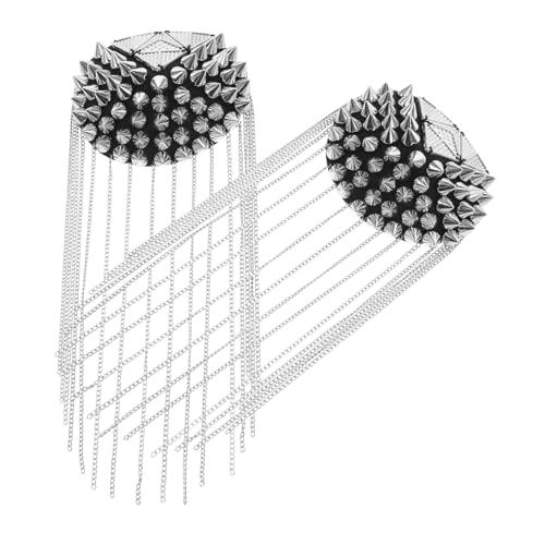 Lurrose 2 Stück Teiliges Dekoratives Epauletten mit Metallquasten Langlebige Punk Schulterabzeichen für Damen und Herren Vintage Stil Kostüm Accessoire zur Kleidungsdekoration Lurrose 2 Stück Teiliges Dekoratives Epauletten mit Metallquasten Langlebige Punk Schulterabzeichen für Damen und Herren Vintage Stil Kostüm Accessoire zur Kleidungsdekoration von Lurrose